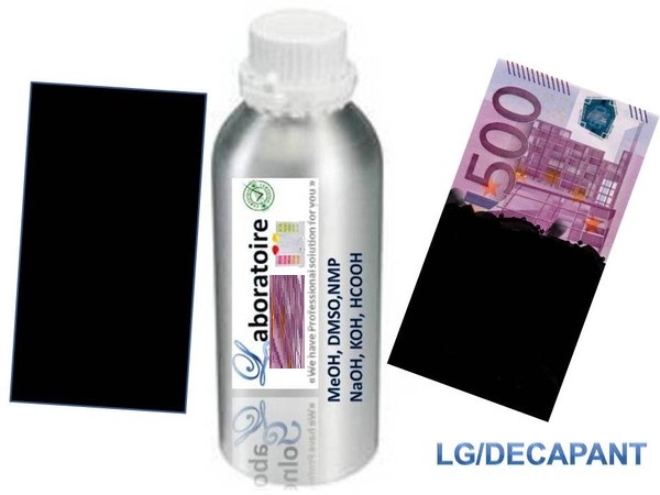 décapage de billet de banque noir et vert